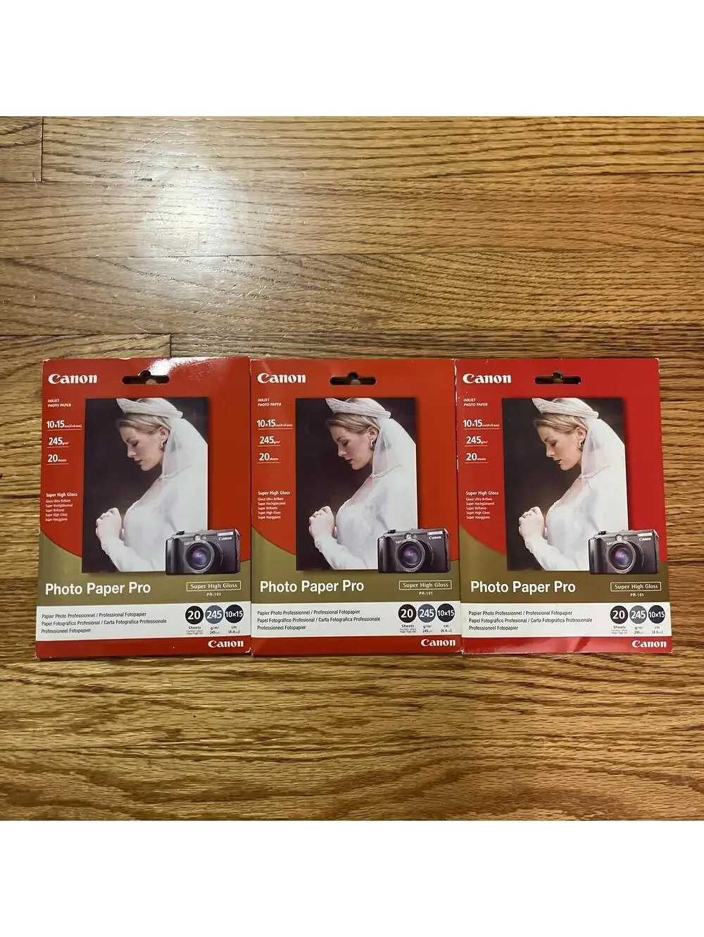 3 CANON Fotopapier PR-101 Photo paper PRO 20Blatt 10x15 A6 SUPER HIGH GLOSS 245g